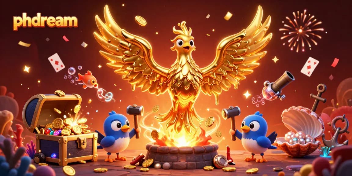 Experience the thrill of winning with phdream at this vibrant casino-themed illustration.