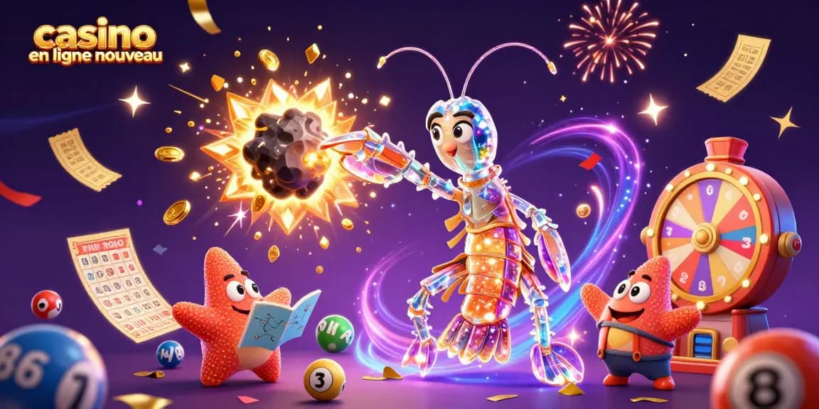 Laissez-vous emporter par l'excitation d'un casino en ligne nouveau avec des personnages galactiques et des éléments de jeu.