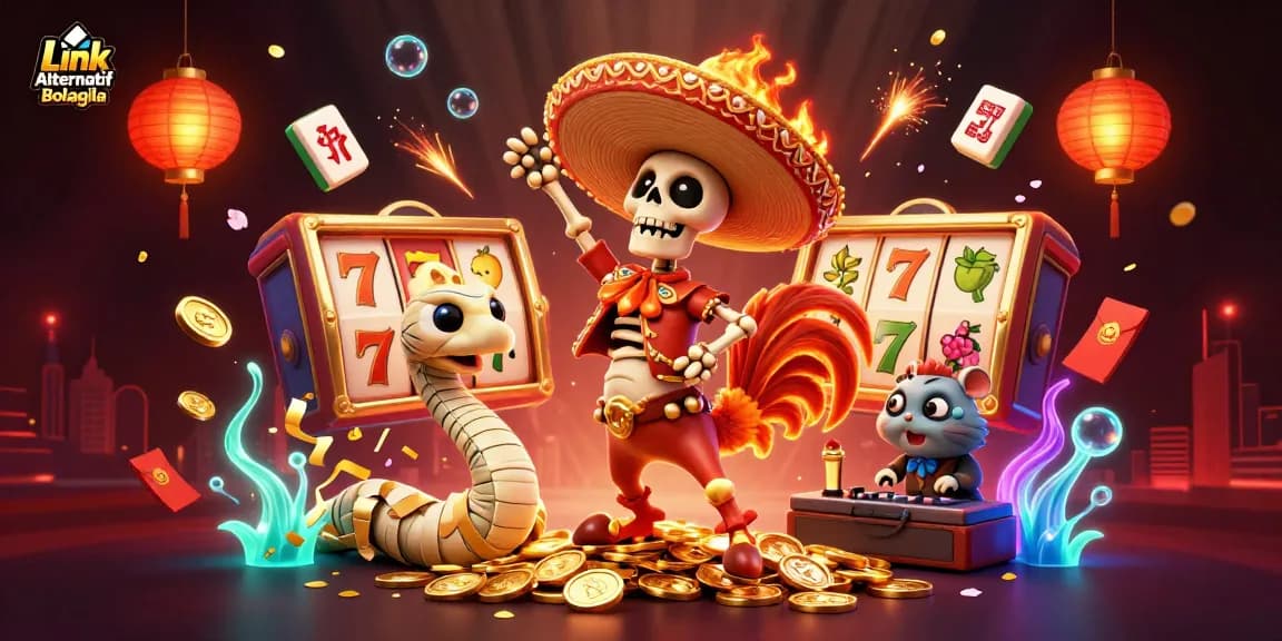 Link Alternatif Bolagila, sambut kemenangan dengan ilustrasi permainan kasino yang memukau.