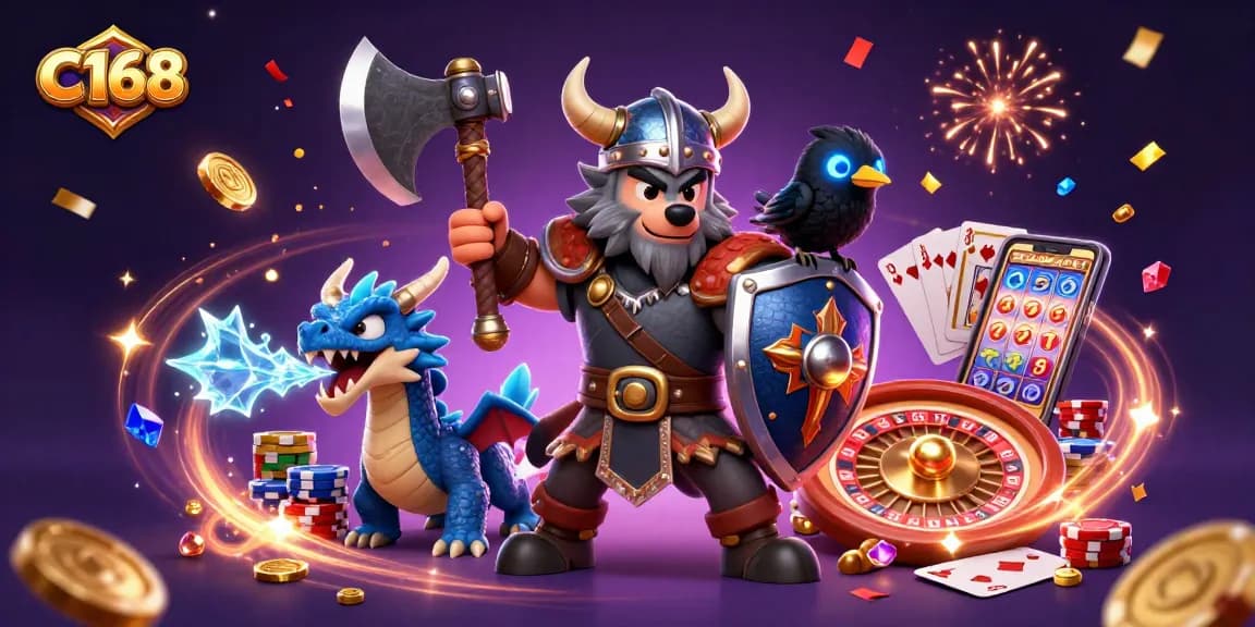 Claim your prizes at C168 with exciting games and thrilling casino visuals.