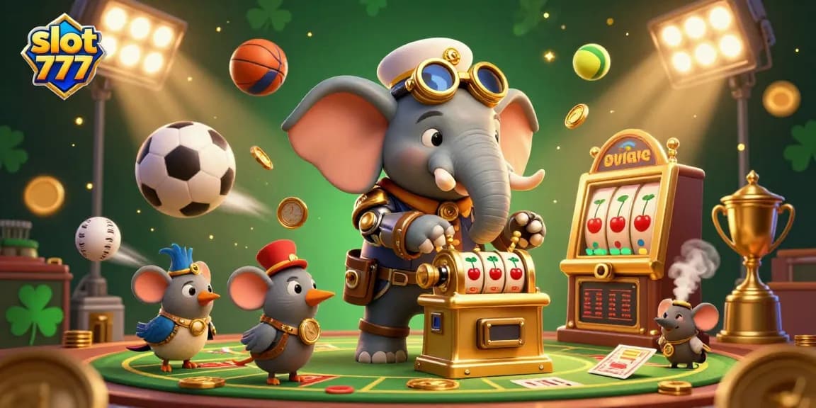 Engage with slot 777 action in an ultra-detailed 3D casino scene featuring vibrant characters and dynamic game elements.