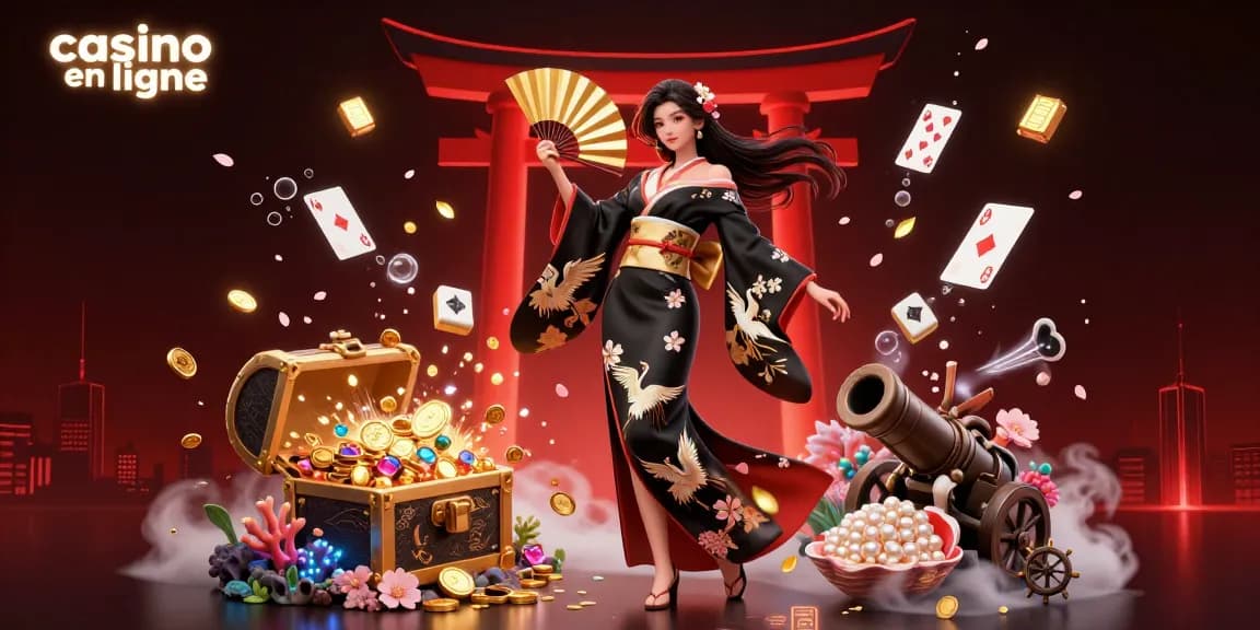 Découvrez l'excitation du casino en ligne avec des scènes dynamiques en 3D de jeux et des éléments vibrants.