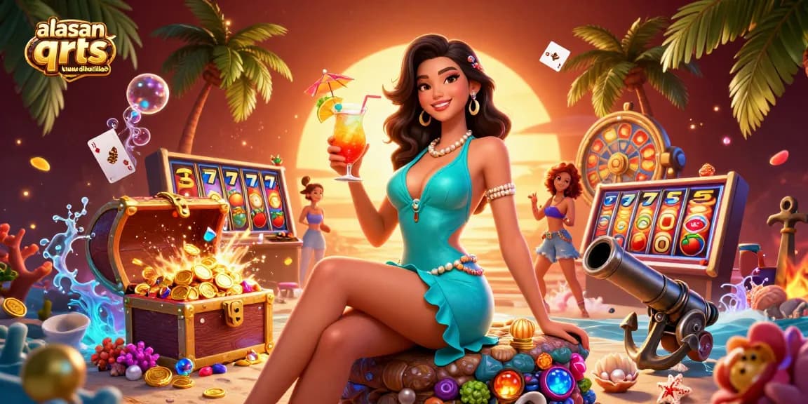 Engage in responsible gaming with the message alasan slot qris harus dihentikan highlighted in a vibrant casino illustration.