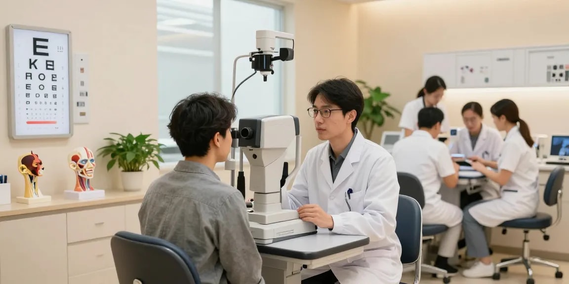Comprehensive eye examination at SNU Eye Clinic with advanced technology and caring staff