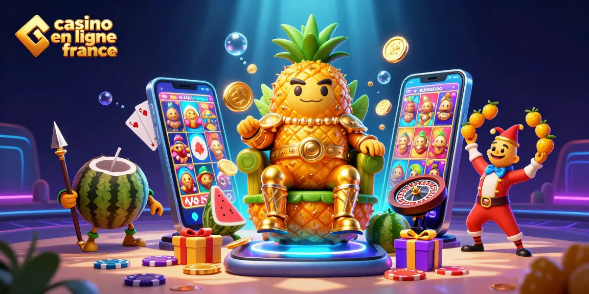 Découvrez les jeux captivants du casino en ligne France dans cette illustration dynamique avec roi, gardes et éléments de jeu.