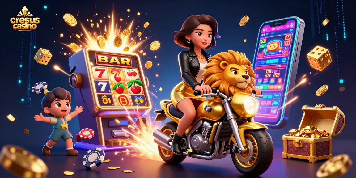 Découvrez l'excitation du casino Cresus avec des personnages 3D vibrants et des éléments de jeu dynamique en action.