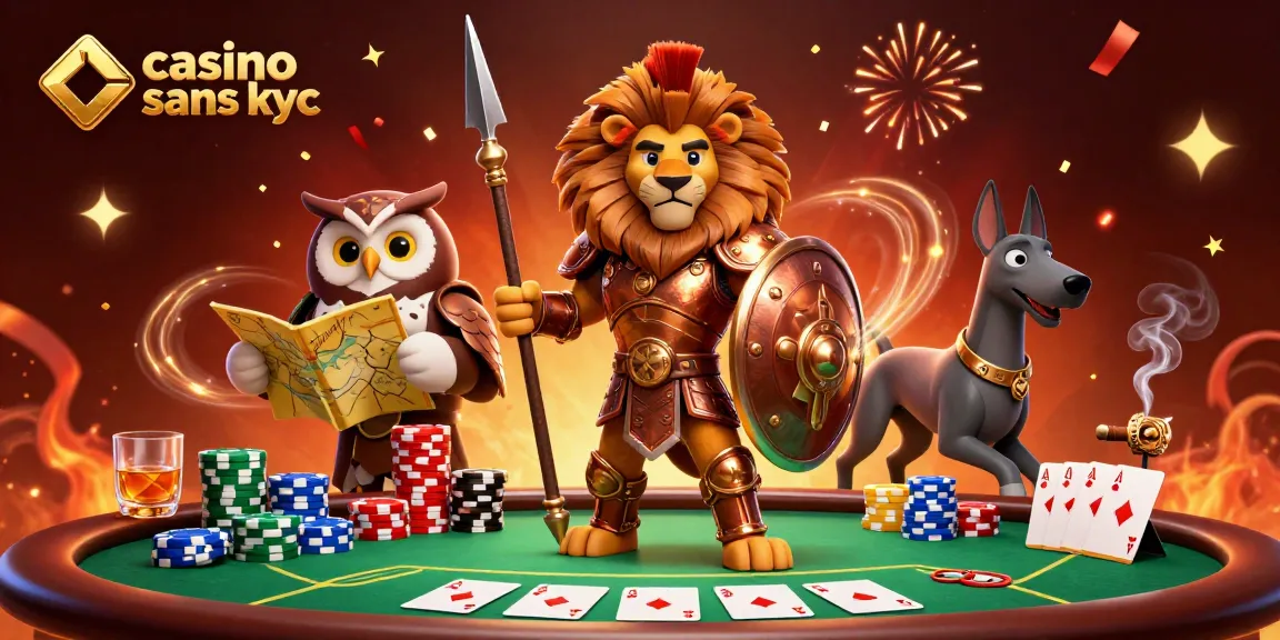 Découvrez casino sans kyc avec des personnages de jeu dynamiques et des éléments de poker.