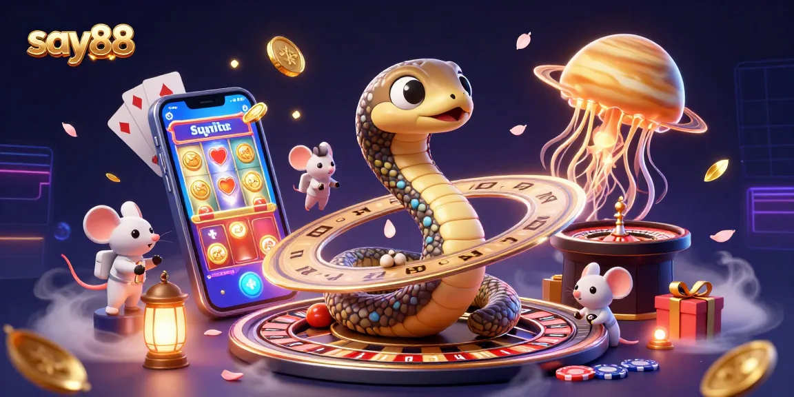 Join the action at say88 where astronaut mice bet on Saturn's roulette rings amidst dazzling cosmic visuals.