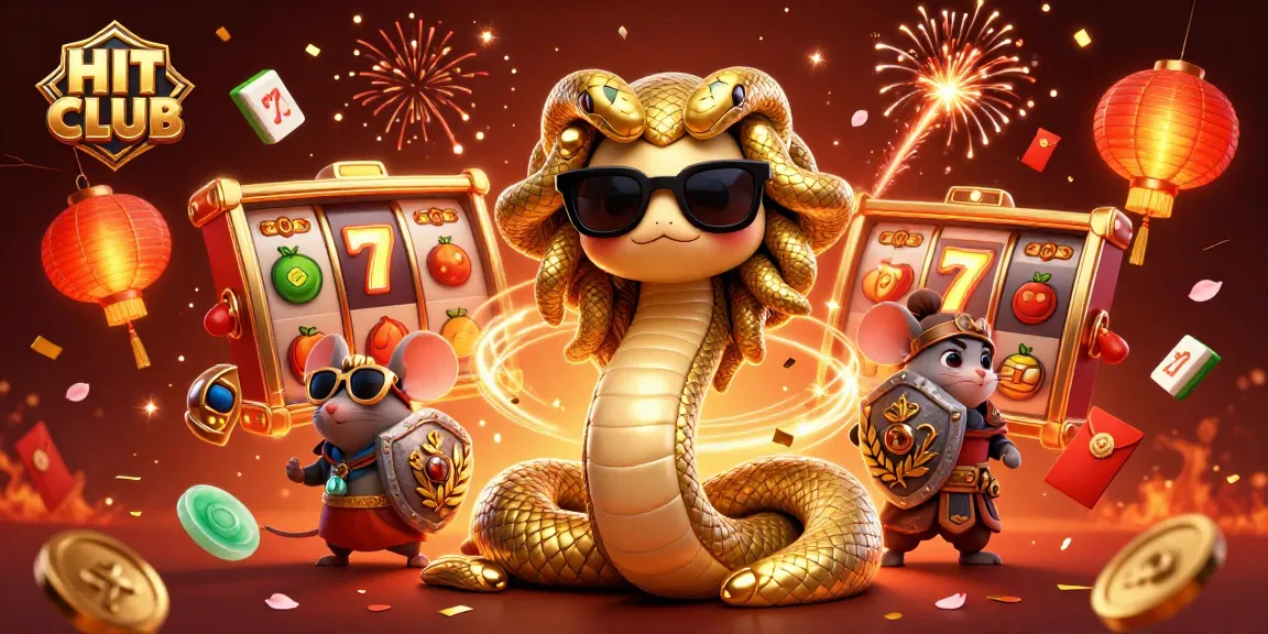 Engage in the HIT CLUB with lively characters, vibrant gambling elements, and festive decorations.