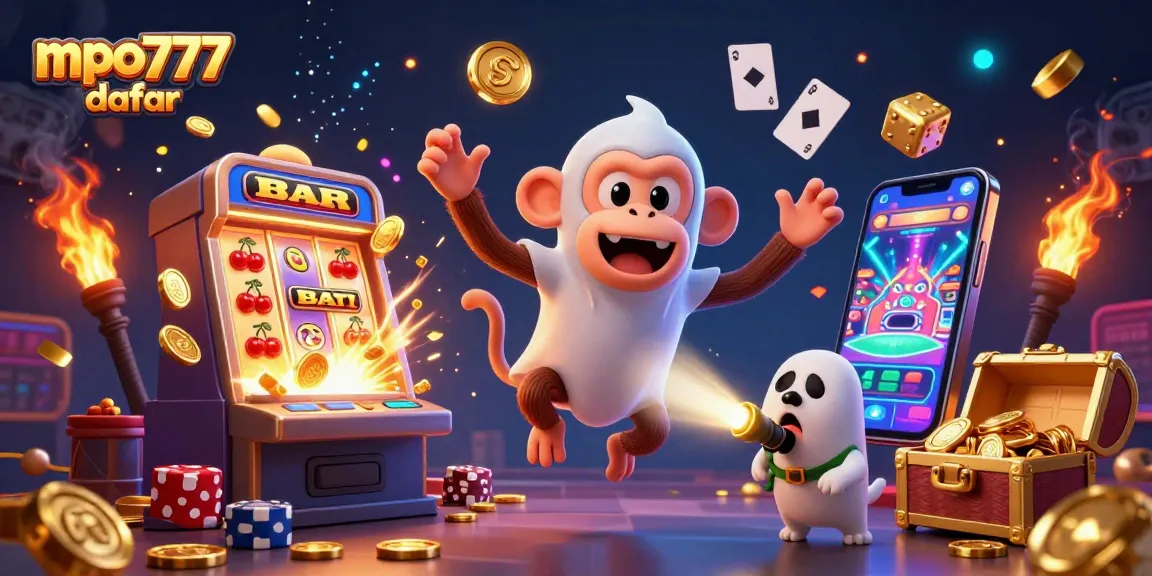 Experience the thrill of mpo777 daftar while the mischievous monkey juggles golden coins in an exciting casino.