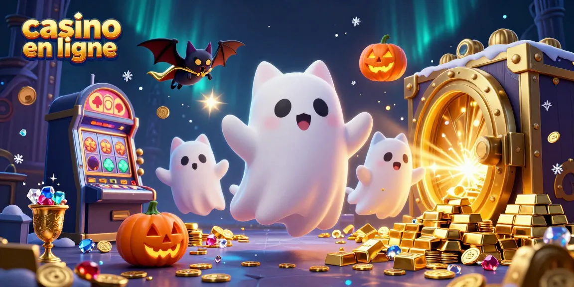 Rejoignez le casino en ligne avec des symboles animés et un chat fantôme, ici pour des gains mystérieux.