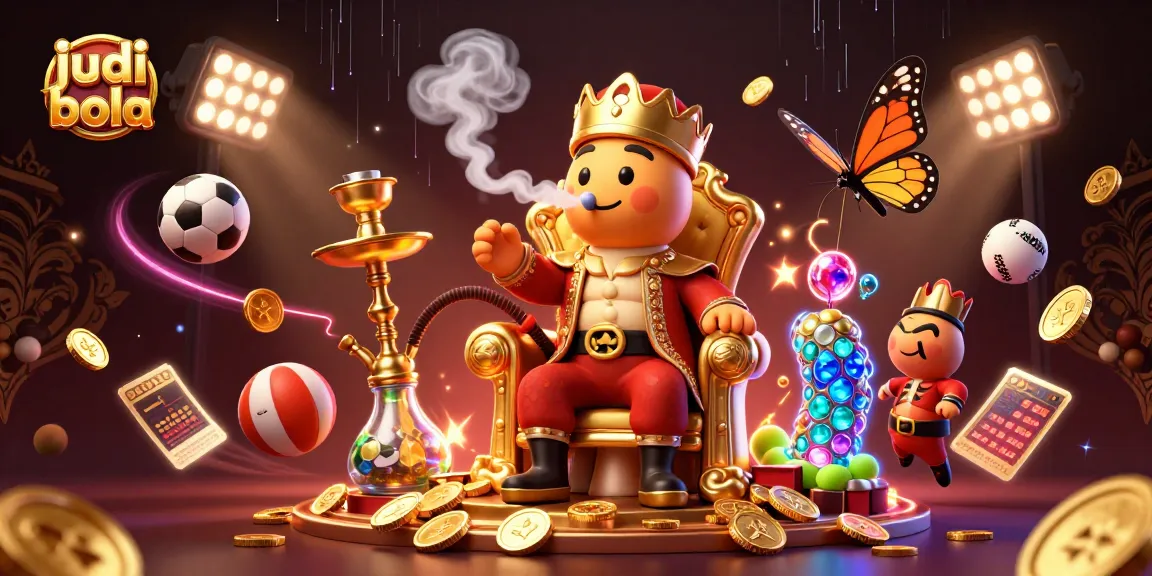 Bet on judi bola with dynamic sports elements in a vibrant and engaging 3D illustration.