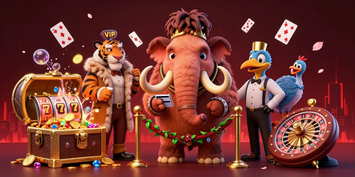 Menyemarakkan suasana kasino online DAX69 dengan raksasa woolly mammoth pemeriksa tiket dan tamu VIP.