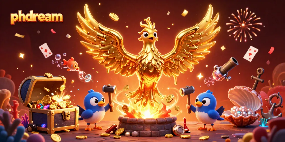Experience the thrill of winning with phdream at this vibrant casino-themed illustration.