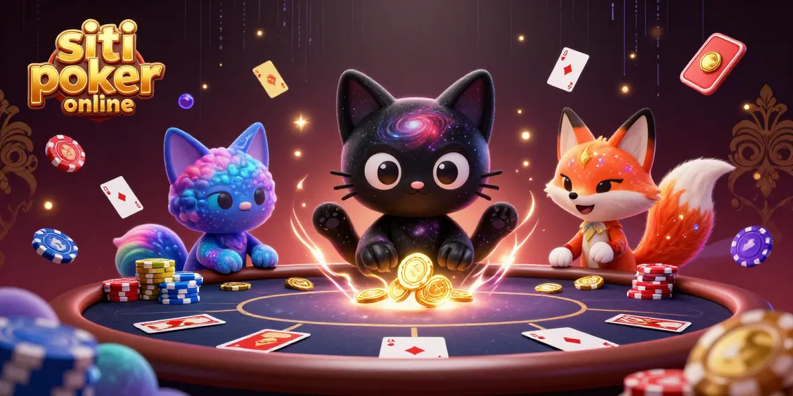 Gioca ai siti poker online con il gatto buco nero e la volpe nebulosa mentre collezionano gettoni d'oro.