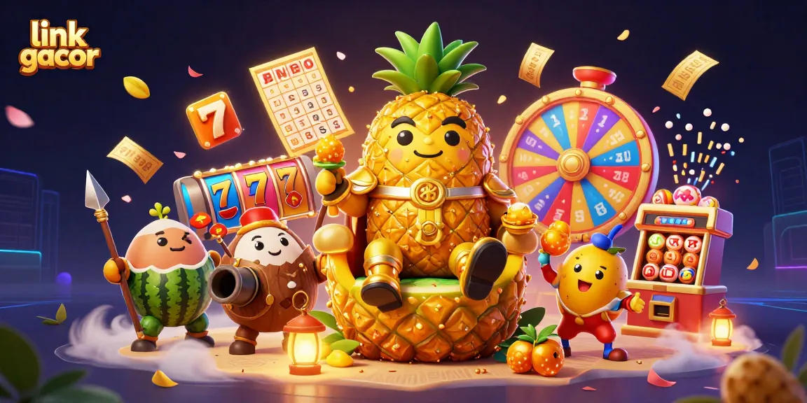 Experience vibrant gaming with link gacor as the golden king and his fun entourage fill the casino scene.