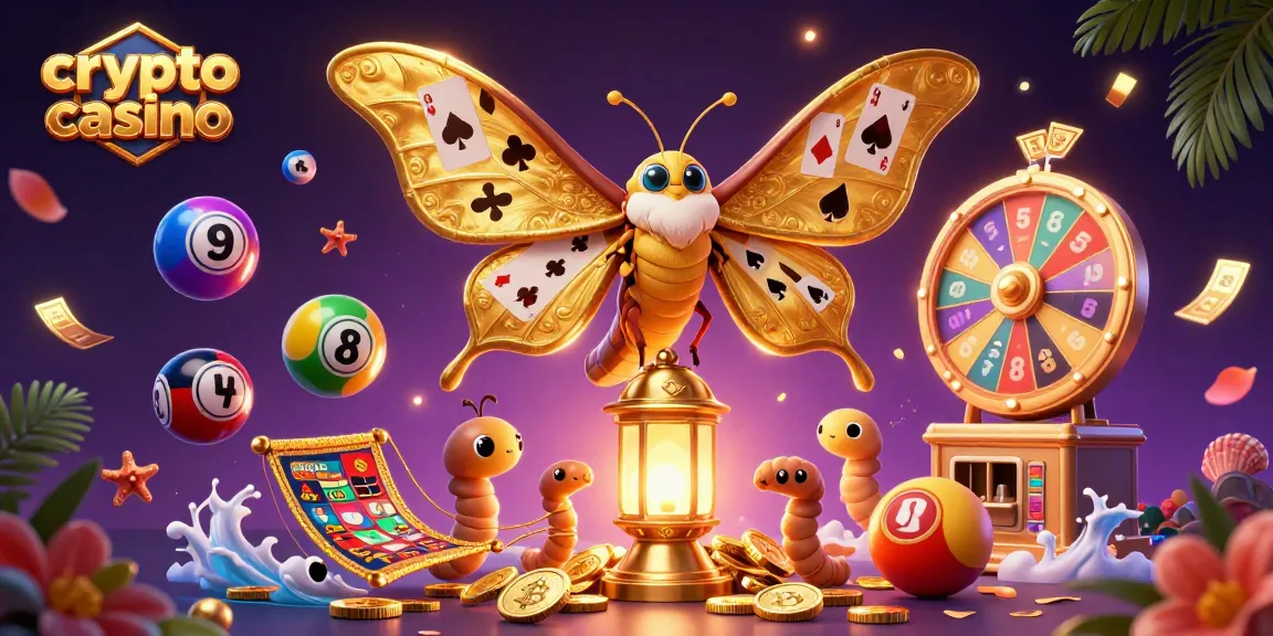 Entrez dans le monde captivant du crypto casino avec des machines à sous et des Bitcoins s'envolant.