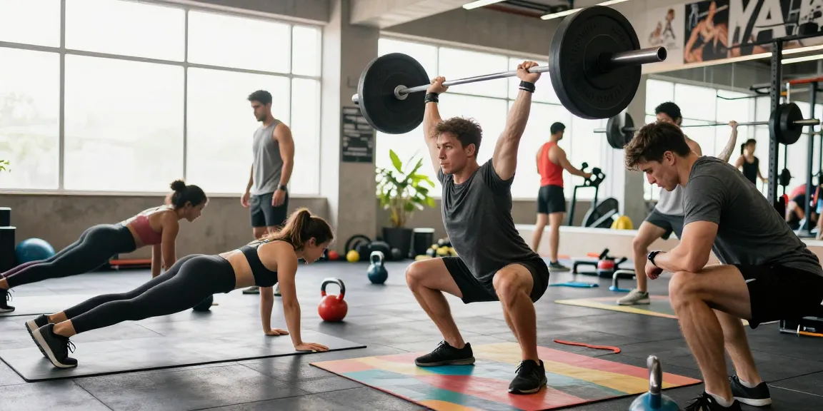 High-intensity training at Driada Shop gym, showcasing athletes in action.