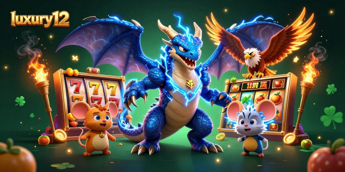luxury12 showcases a thrilling casino slot game scene with dynamic elements and vibrant characters