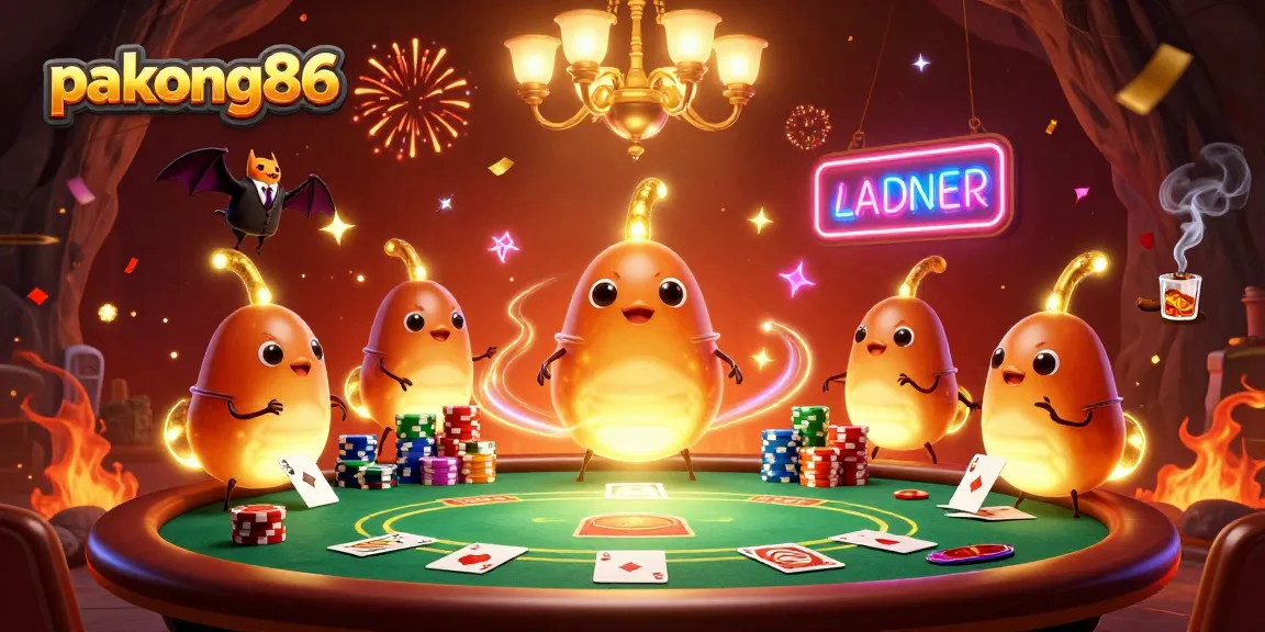 Experience the excitement of pakong86 as glowworms light up a vibrant casino scene.