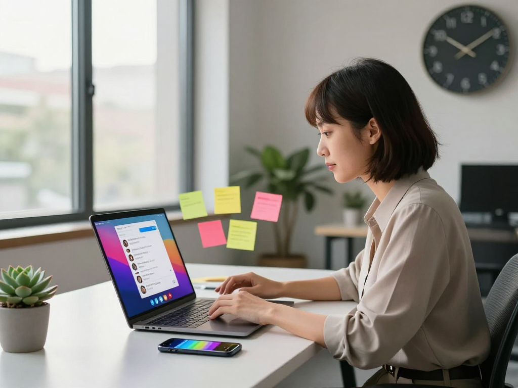 Engaging virtual conversation showcasing hot chat ai in a modern workspace.
