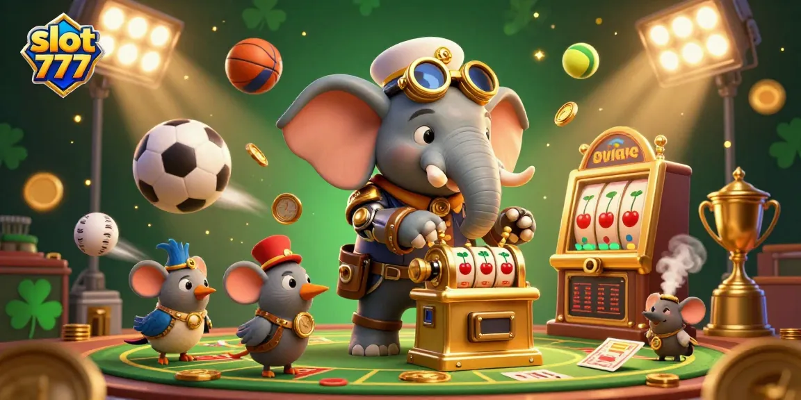 Engage with slot 777 action in an ultra-detailed 3D casino scene featuring vibrant characters and dynamic game elements.