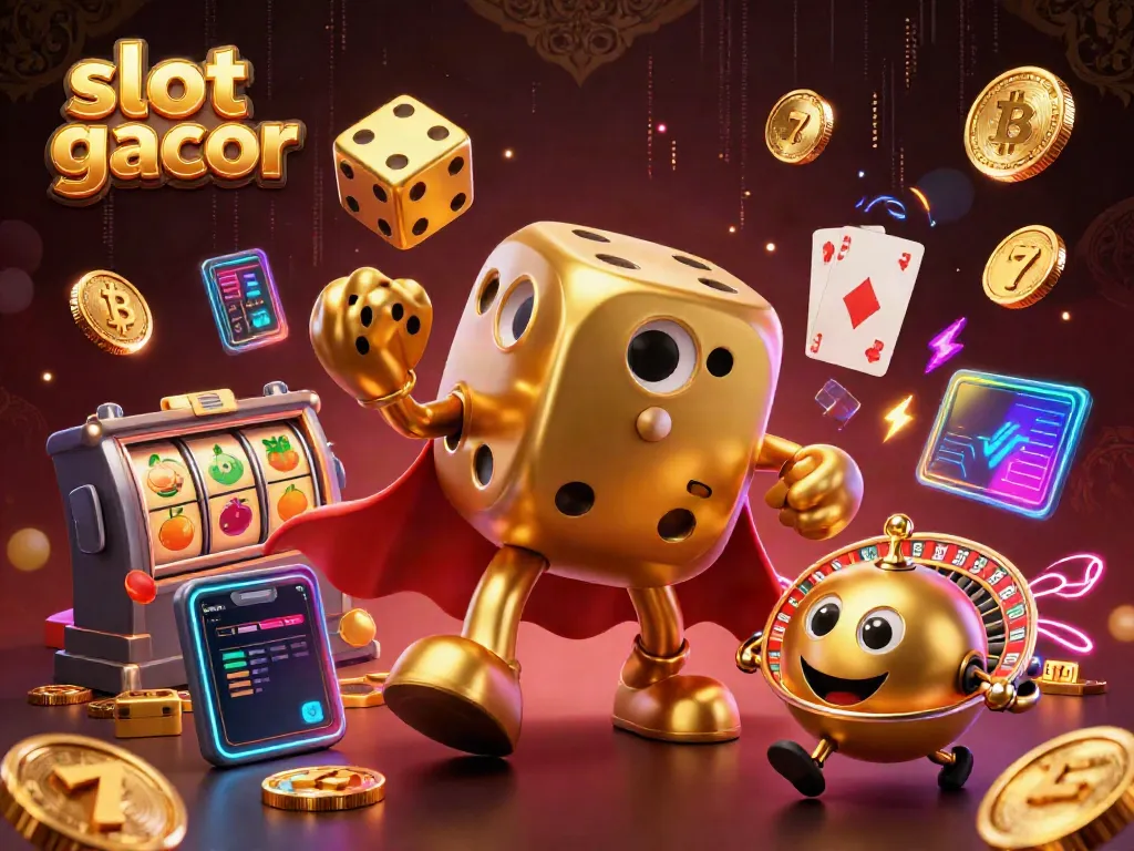 Menang di slot gacor dengan karakter 3D menarik dan elemen kasino yang berkilau.