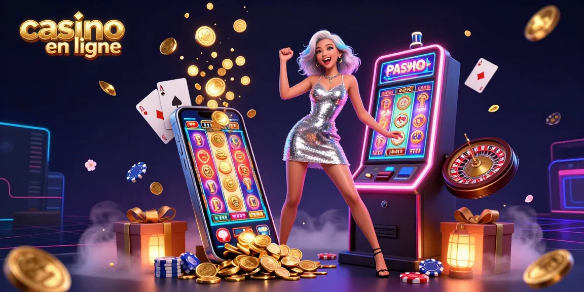 Célébrez au casino en ligne avec de superbes visuels d'une fête de jackpot, montrant l'excitation et le plaisir du jeu.