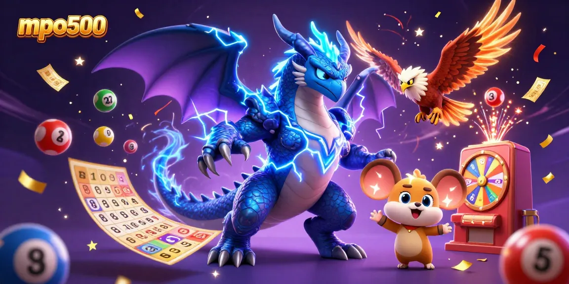 Experience thrilling adventures with mpo500 lottery balls and vibrant casino elements.