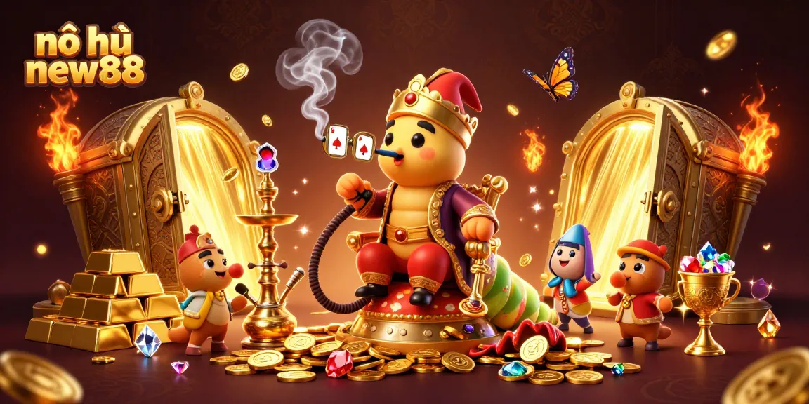 Enjoy stunning gameplay with nổ hũ new88 showcasing whimsical characters in a dazzling casino scene.