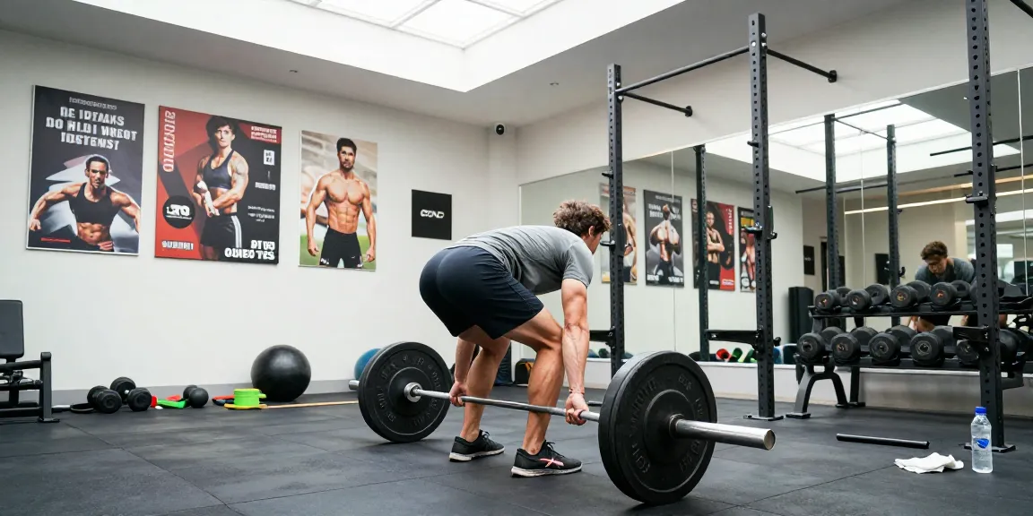 Beligas Shop athlete lifting weights in a bright, motivating gym environment.
