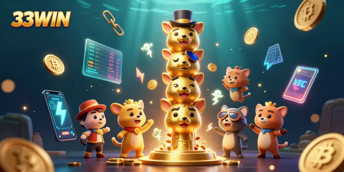Experience thrilling wins with 33WIN's immersive casino gameplay featuring vibrant crypto elements.