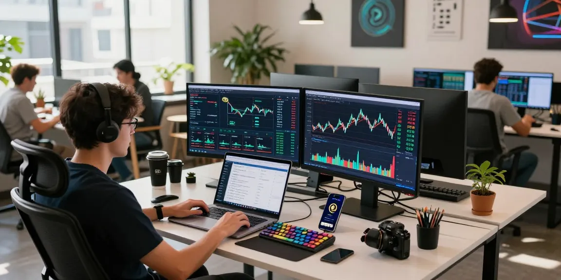 Live HCNWF stock price analysis in a vibrant crypto workspace featuring advanced trading interfaces, ensuring secure and informed cryptocurrency investments.
