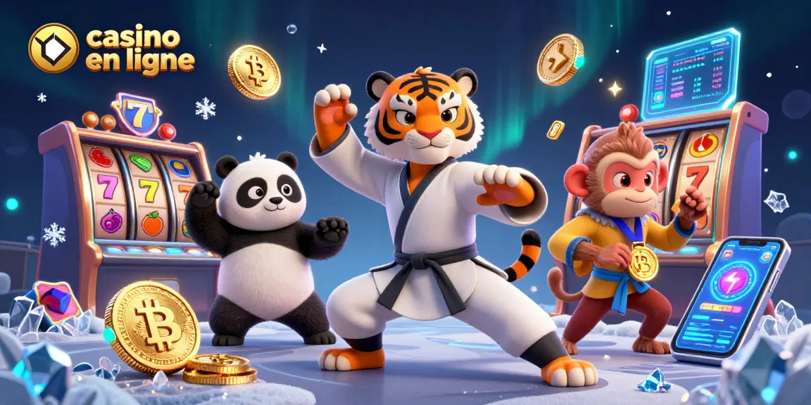 Plongez dans le monde passionnant du casino en ligne avec des personnages de dessin animé et des éléments de jeu vibrants.