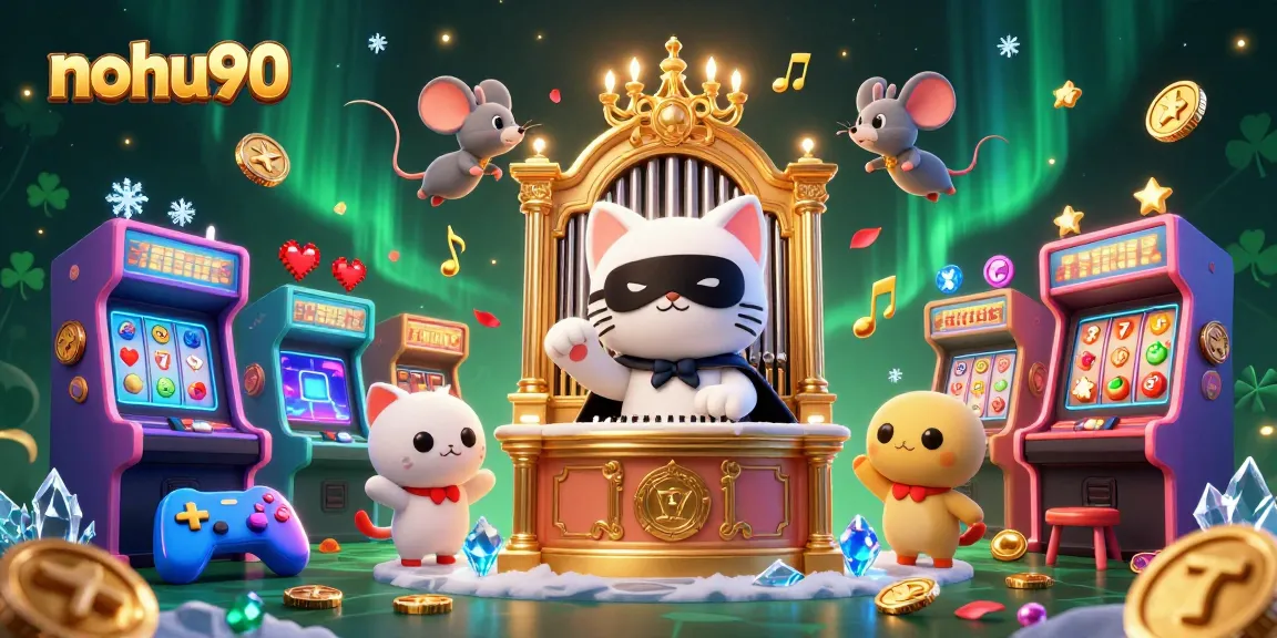 Nohu90 captivates players with a charming casino scene, showcasing intricate characters and vibrant game elements.