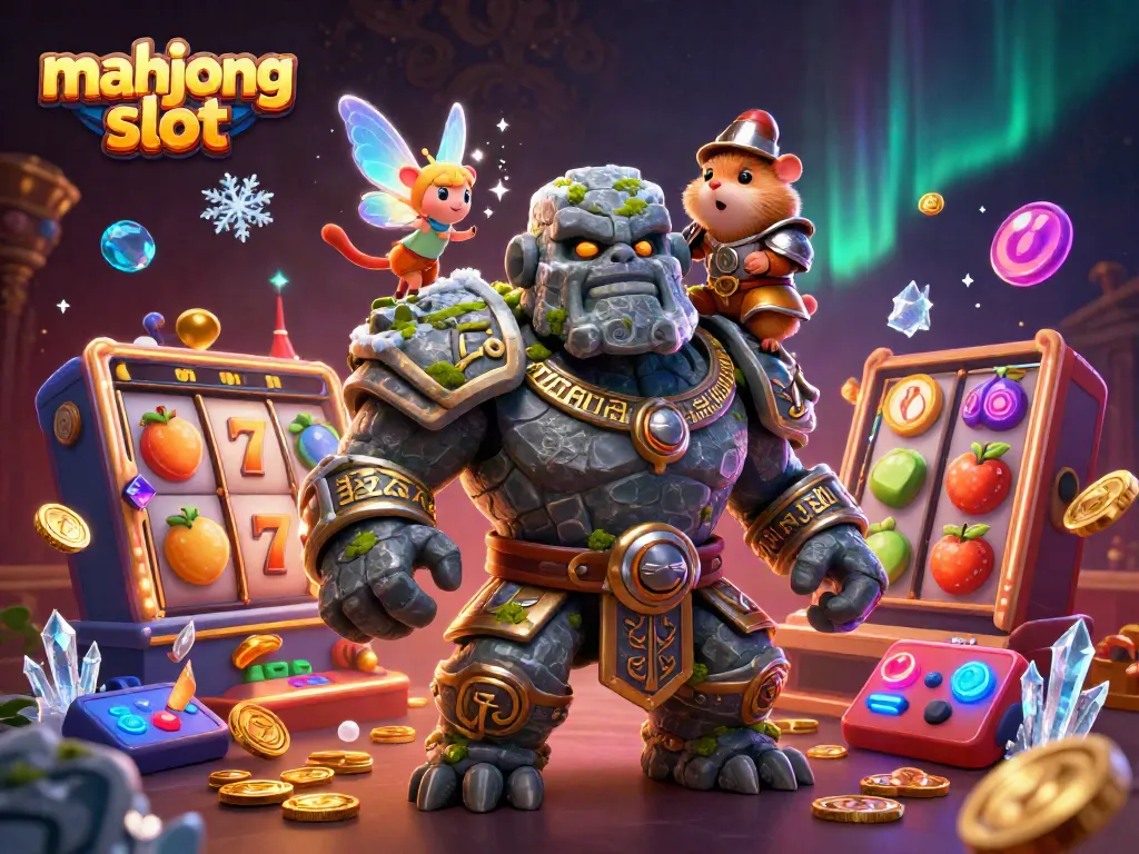 Experience the vibrant world of mahjong slot with dynamic characters and lively casino elements.