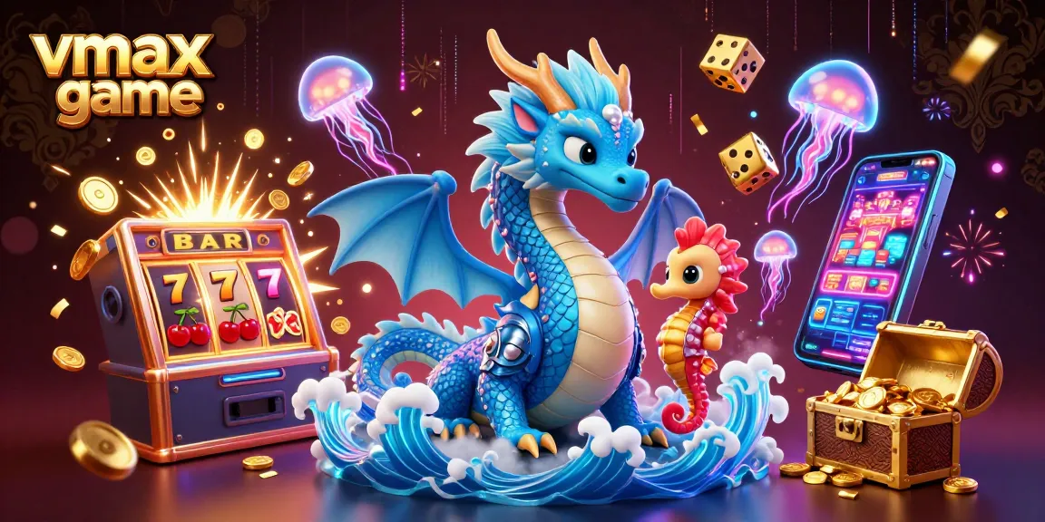 Experience thrilling gameplay with vmax game as a water dragon and seahorse knight amidst casino action.
