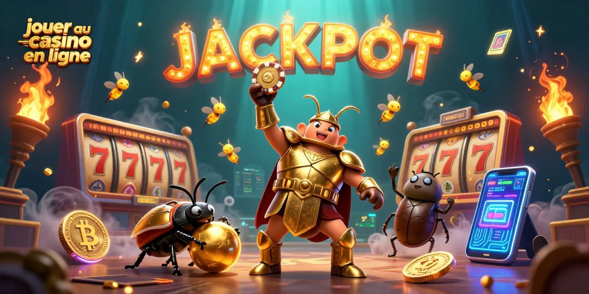 Jouer au casino en ligne avec un hérisson en armure d'or et des éléments de jackpot animés.