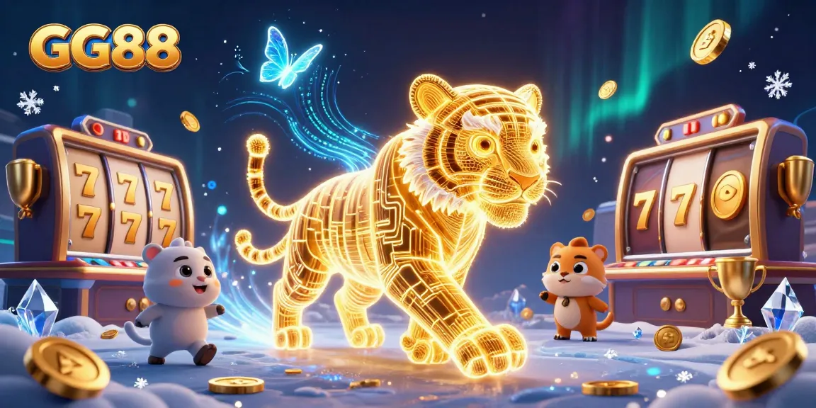 Experience the captivating digital casino world of GG88 featuring a dynamic golden tiger and thrilling jackpot elements.