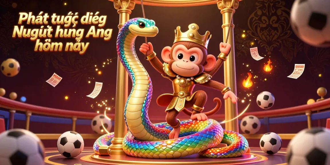 Experience Phát trực tiếp Ngoại hạng Anh hôm nay with a vibrant 3D sports betting illustration showcasing a monkey king and rainbow serpent.