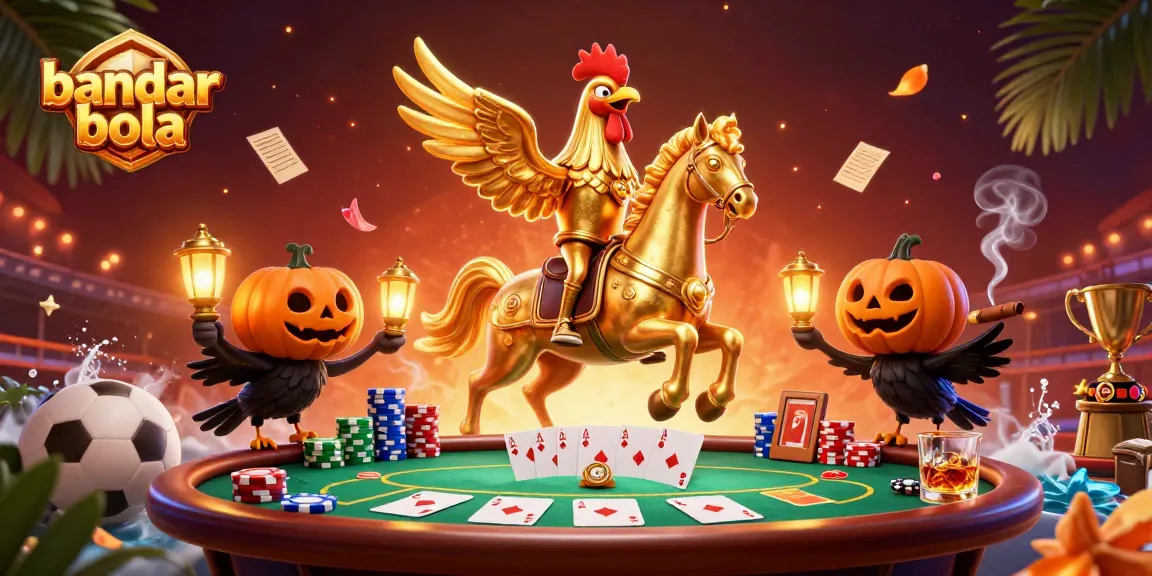 Engage with bandar bola action using vibrant sports betting elements in a dynamic casino scene.