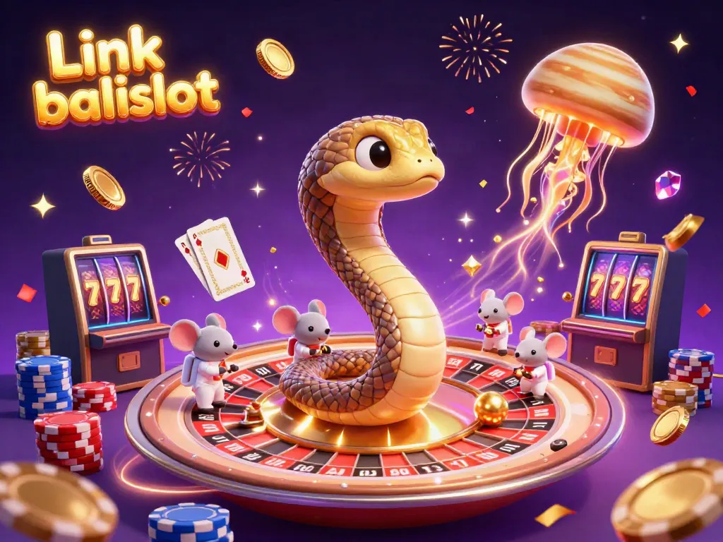 Experience thrilling action with Link balislot as mice place bets on a cosmic roulette wheel, amidst stunning visuals and vibrant colors.