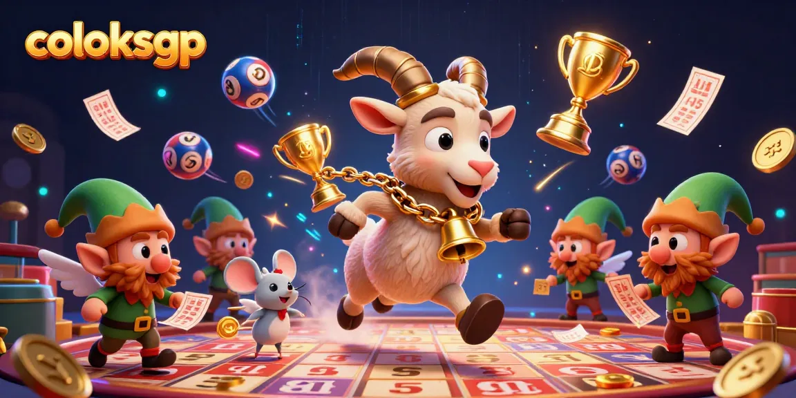 Experience lottery excitement with coloksgp as characters engage in thrilling ticket action in a vibrant casino.