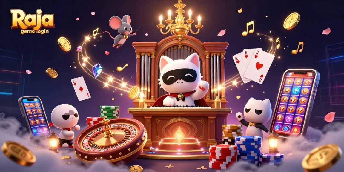 Play exciting casino games with Raja game login while experiencing vibrant colors and dynamic casino elements.