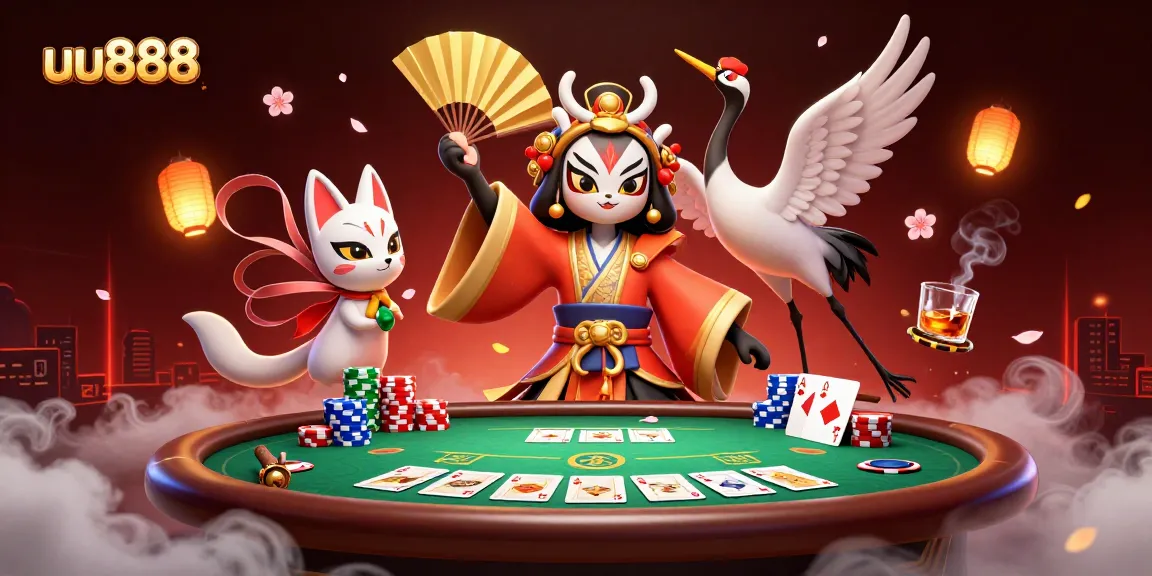 Experience thrilling plays with uu888 at a lavish casino setting featuring vibrant poker elements.