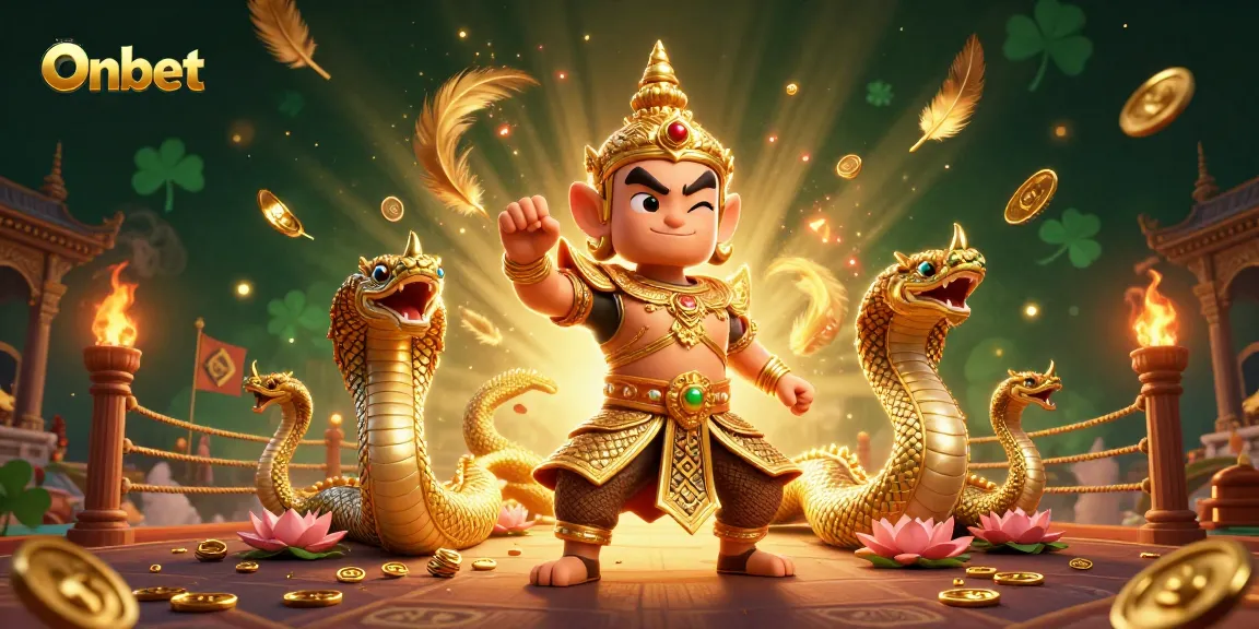 Experience the dynamic world of Onbet with a 3D illustration showcasing energetic guardians and vibrant casino elements.
