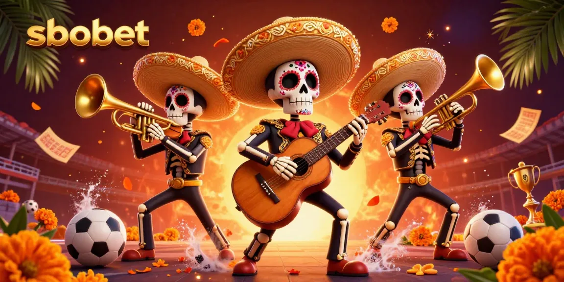 Pasang taruhan sbobet dengan karakter mariachi yang meriah dalam suasana ceria dan penuh warna.