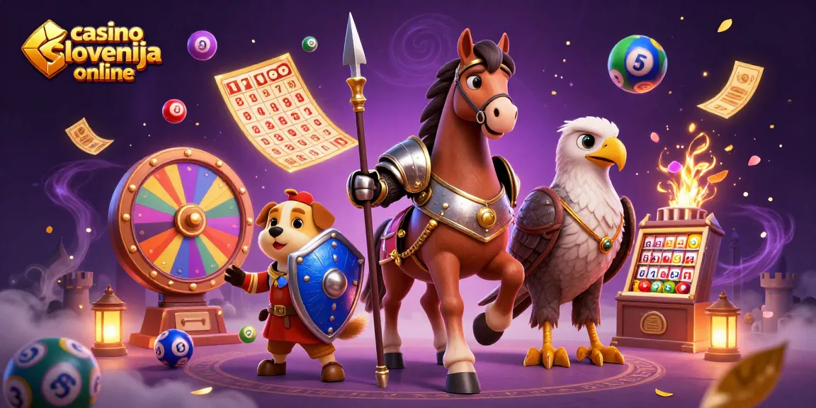 Uživajte v igranju v casino slovenija online z motivom bogatega 3D prikaza srednjeveškega viteza in elementov sreče.