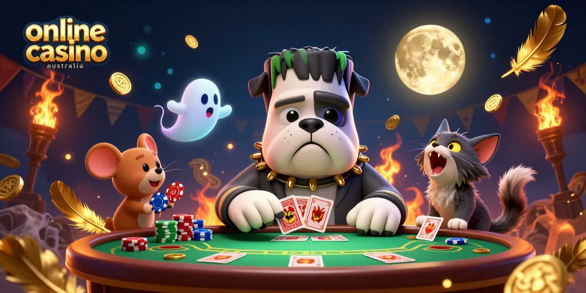 Experience thrilling poker action at an online casino Australia with vibrant characters and rich details.