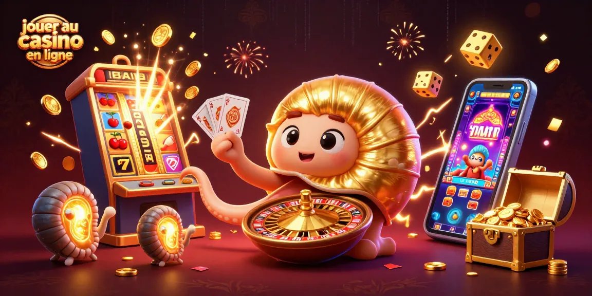 Jouer au casino en ligne avec un nautilus vibrant et des machines à sous dorées explosant de pièces.